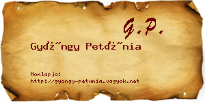 Gyöngy Petúnia névjegykártya